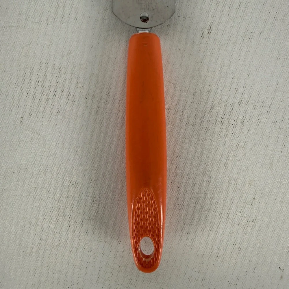 Vintage Ekco Stainless Steel Icing Spatula Orange Handle Made in USA 10.5 Inch